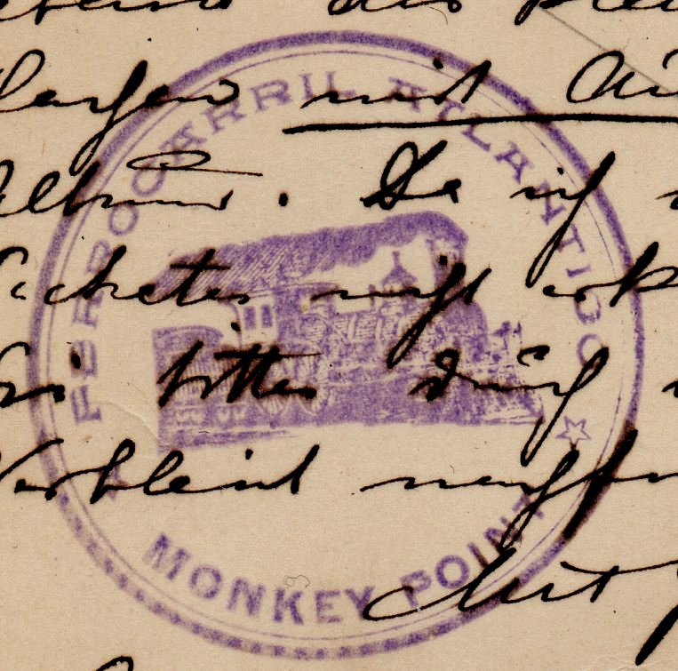 Ferrocarril Atlantico Monkey Point Nicaragua Bluefields Postal Stationery Zelaya Bluefields Volcano & Train